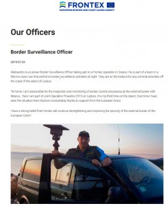 Frontex Border Officer using our…